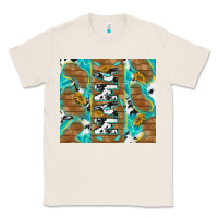 Natural cowhide mama with rustic teal wood Classic Tee - TumblerDesignByShophia