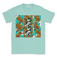 Seafoam cowhide mama with rustic teal wood Classic Tee - TumblerDesignByShophia