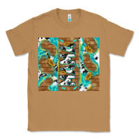 Toasted Coconut cowhide mama with rustic teal wood Classic Tee - TumblerDesignByShophia