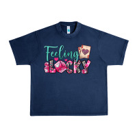 Navy feeling lucky Urban Heavy Tee - OliviaCreatesArt