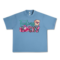 Pebble Blue feeling lucky Urban Heavy Tee - OliviaCreatesArt