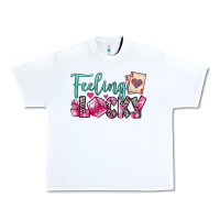 White feeling lucky Urban Heavy Tee - OliviaCreatesArt