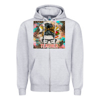 Heather Grey teacher messy bun tumbler Zipper Hoodie - BarkalooDesign