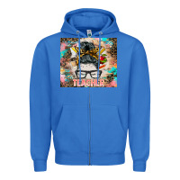 True Royal teacher messy bun tumbler Zipper Hoodie - BarkalooDesign
