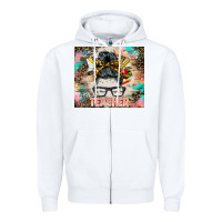 White teacher messy bun tumbler Zipper Hoodie - BarkalooDesign