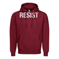 Burgundy resist united states america protest rebel political Zipper Hoodie - maiPhamDesign