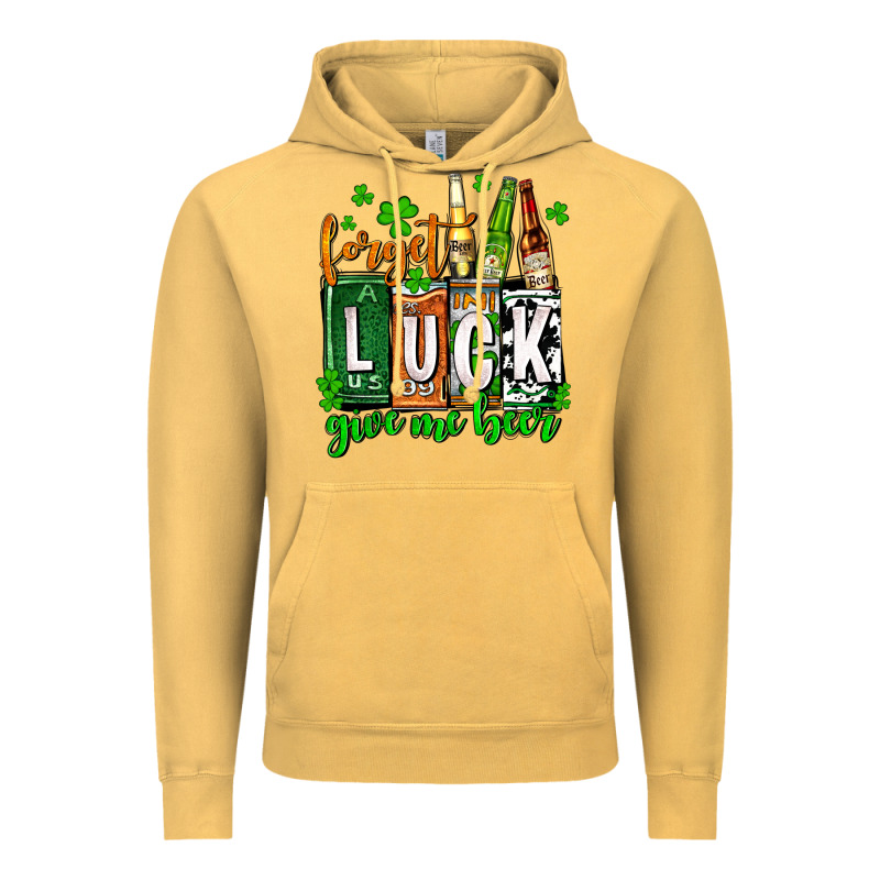 St. Patrick's Forget Luck Give Me Beer Vintage Hoodie by OliviaCreatesArt | Teevron