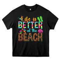 Black Life is better at the beach Heavy Core Tee - NancyCooperArtShop