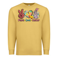 Antique Gold peace love easter Premium Sweatshirt - AdoDesignShop