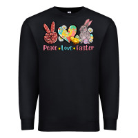 Black peace love easter Premium Sweatshirt - AdoDesignShop