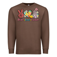 Chestnut peace love easter Premium Sweatshirt - AdoDesignShop