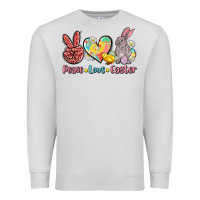 Dove Grey peace love easter Premium Sweatshirt - AdoDesignShop
