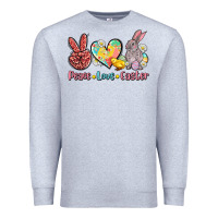 Heather Grey peace love easter Premium Sweatshirt - AdoDesignShop