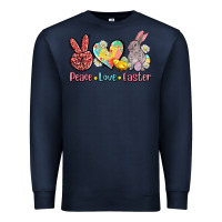 Navy peace love easter Premium Sweatshirt - AdoDesignShop