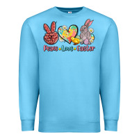 Ocean Blue peace love easter Premium Sweatshirt - AdoDesignShop