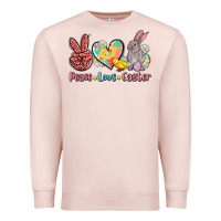 Pale Pink peace love easter Premium Sweatshirt - AdoDesignShop