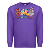 Purple peace love easter Premium Sweatshirt - AdoDesignShop