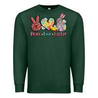Sports Green peace love easter Premium Sweatshirt - AdoDesignShop
