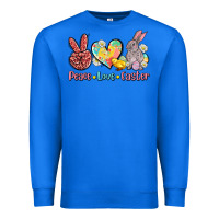True Royal peace love easter Premium Sweatshirt - AdoDesignShop