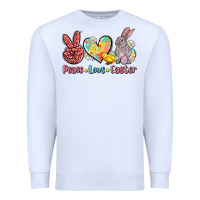 White peace love easter Premium Sweatshirt - AdoDesignShop