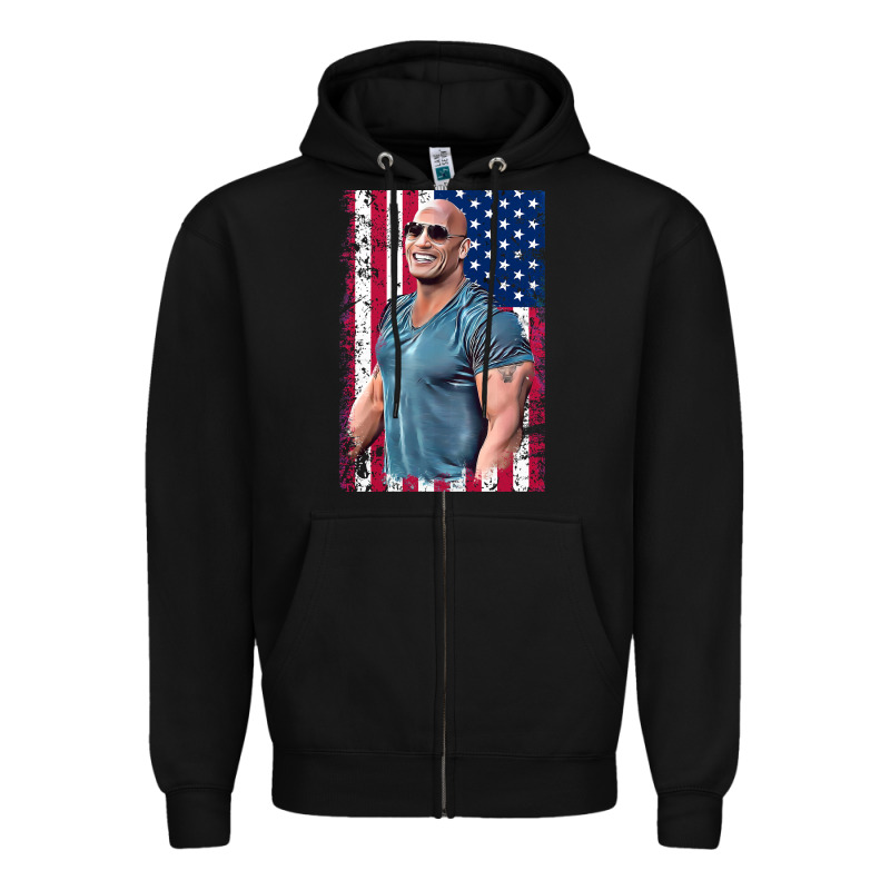 Dwayne The Rock Johnson Men Gift Zipper Hoodie by maiPhamDesign | Teevron