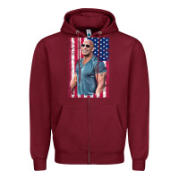 Burgundy Dwayne The Rock Johnson Men Gift Zipper Hoodie - maiPhamDesign