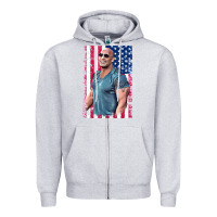 Heather Grey Dwayne The Rock Johnson Men Gift Zipper Hoodie - maiPhamDesign