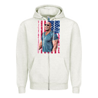 Oatmeal Heather Dwayne The Rock Johnson Men Gift Zipper Hoodie - maiPhamDesign