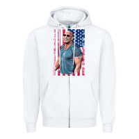 White Dwayne The Rock Johnson Men Gift Zipper Hoodie - maiPhamDesign