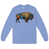 Colony Blue leopard bison Long Sleeve Tee - RanaPortraitStore