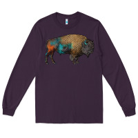 Plum leopard bison Long Sleeve Tee - RanaPortraitStore