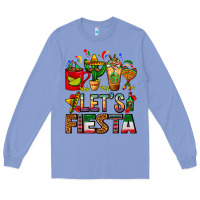 Colony Blue Let's Fiesta Mexico Coffee Cups With Cactus Long Sleeve Tee - FaDigitalArtStudio