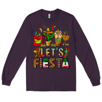 Plum Let's Fiesta Mexico Coffee Cups With Cactus Long Sleeve Tee - FaDigitalArtStudio