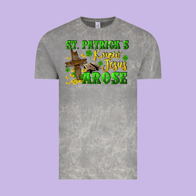 St. Patrick's Know Jesus Arose Vintage Tee Designed By Cowgirlartshop