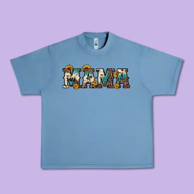 Mama Sunflower Leopard Urban Heavy Tee Designed By Oliviacreatesart