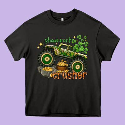 Shamrock Crusher Heavy Core Tee Designed By Nancycooperartshop