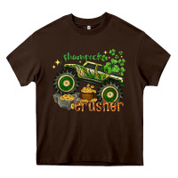 Chocolate Brown shamrock crusher Heavy Core Tee - NancyCooperArtShop