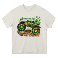 Cream shamrock crusher Heavy Core Tee - NancyCooperArtShop