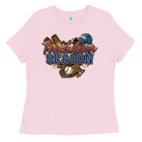 Bubblegum Pink Touchdown season Baseball Ladies Tee - HowdyJamesFarm