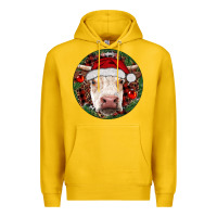 Lemon Hereford Cow Christmas Premium Hoodie - RanaPortraitStore