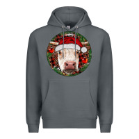 Rock Hereford Cow Christmas Premium Hoodie - RanaPortraitStore