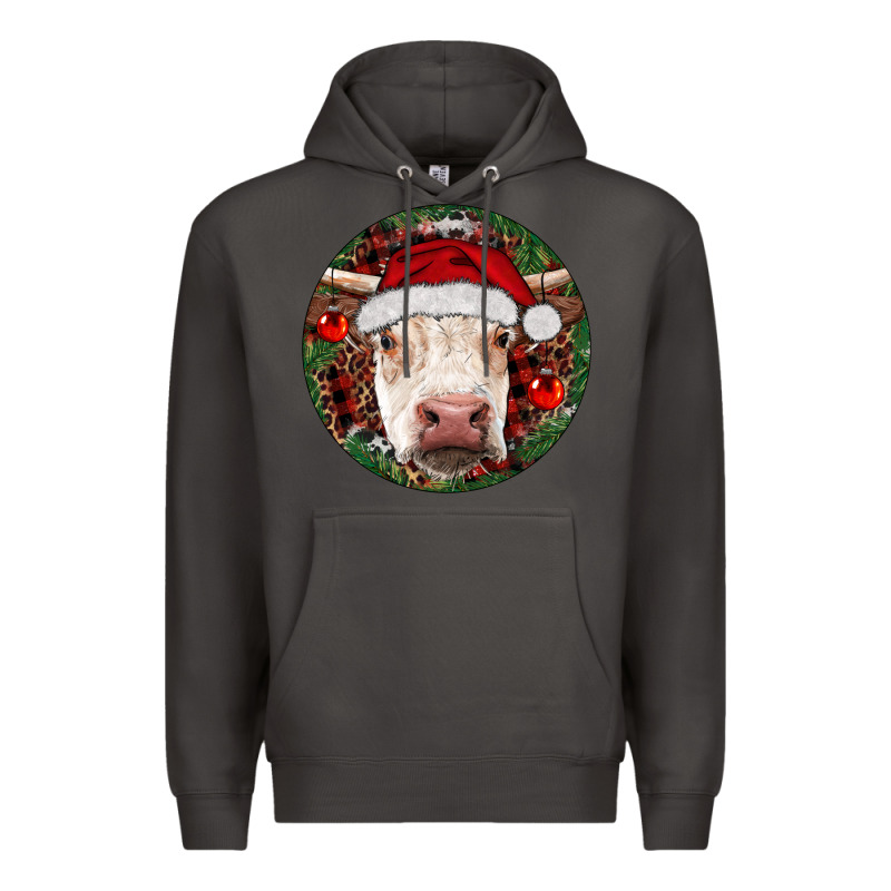 Hereford Cow Christmas Premium Hoodie by RanaPortraitStore | Teevron