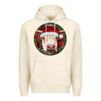 Tofu Hereford Cow Christmas Premium Hoodie - RanaPortraitStore
