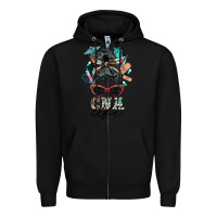 Black nurse cna life messy bun Zipper Hoodie - BarkalooDesign
