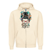 Sandshell nurse cna life messy bun Zipper Hoodie - BarkalooDesign