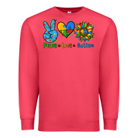 Cardinal peace love autism Premium Sweatshirt - AdoDesignShop