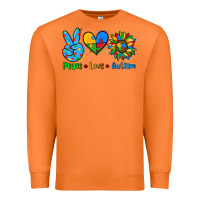 Carrot peace love autism Premium Sweatshirt - AdoDesignShop