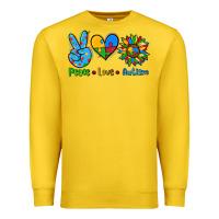 Lemon peace love autism Premium Sweatshirt - AdoDesignShop