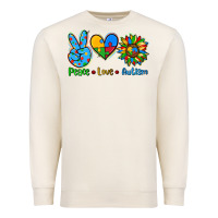 Sandshell peace love autism Premium Sweatshirt - AdoDesignShop