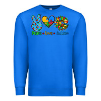 True Royal peace love autism Premium Sweatshirt - AdoDesignShop